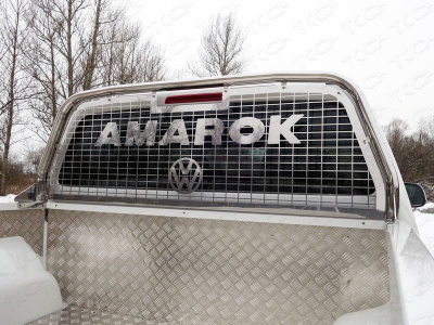 Volkswagen Amarok (16–) Защита кабины и заднего стекла 75х42 мм