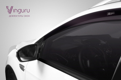 Дефлекторы окон Vinguru Mitsubishi Outlander 2005-2012 накладные скотч к-т 4 шт., материал литьевой поликарбонат